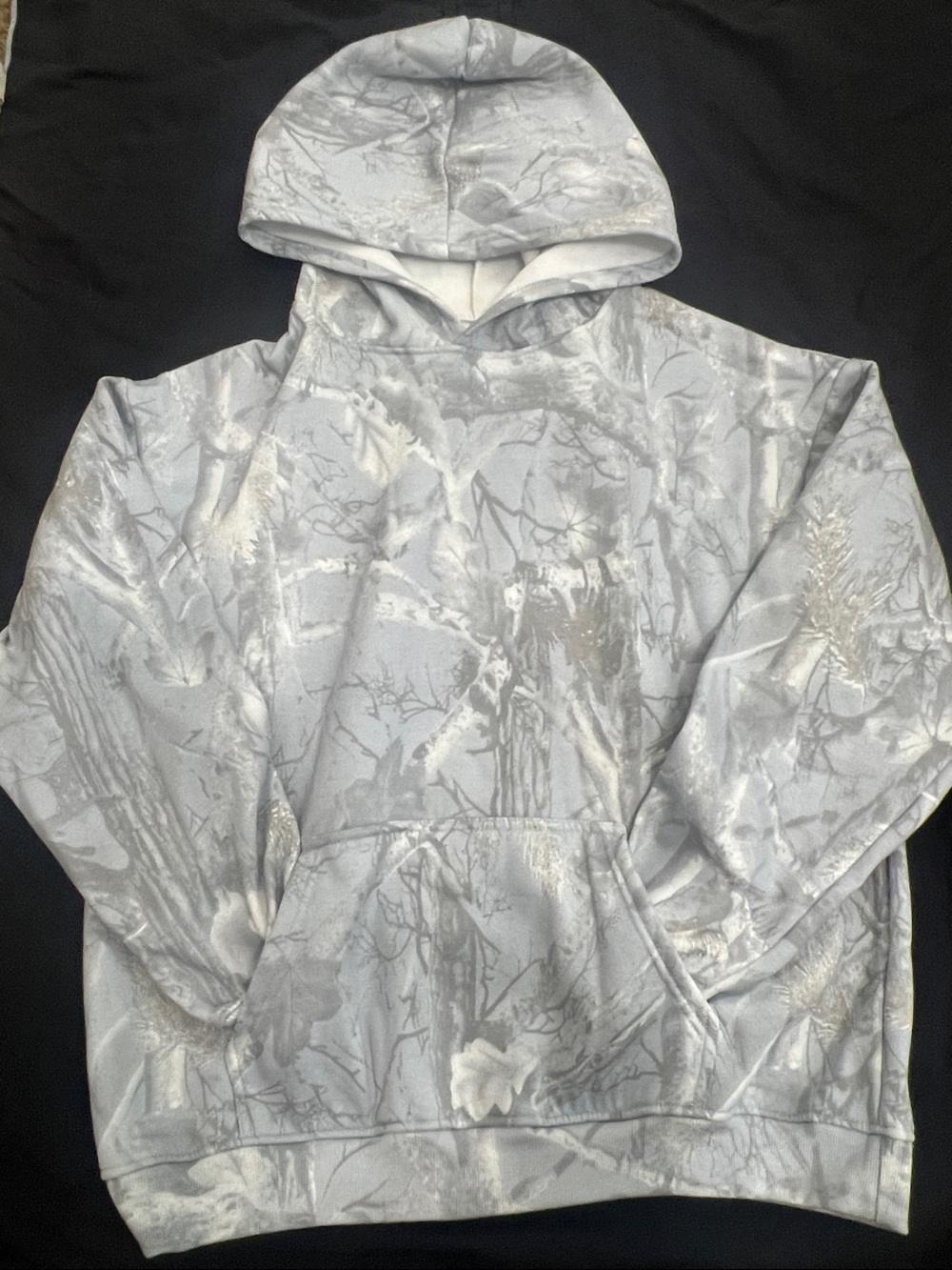 Oversized light blue Camouflage Hoodie
